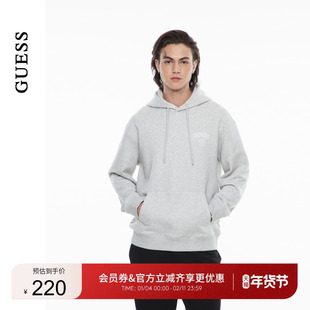 GUESS男士休闲百搭图案logo连帽卫衣-MO4K9431K
