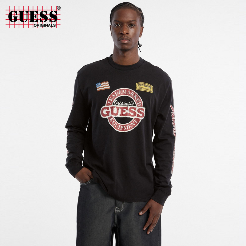GUESSOriginals 25年新款早秋男士松弛美式复古T恤-M5YI56K8FQ4