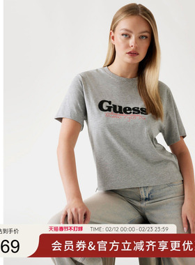 GUESS女士印花简约休闲百搭日常舒适T恤-W5YI07I3Z14