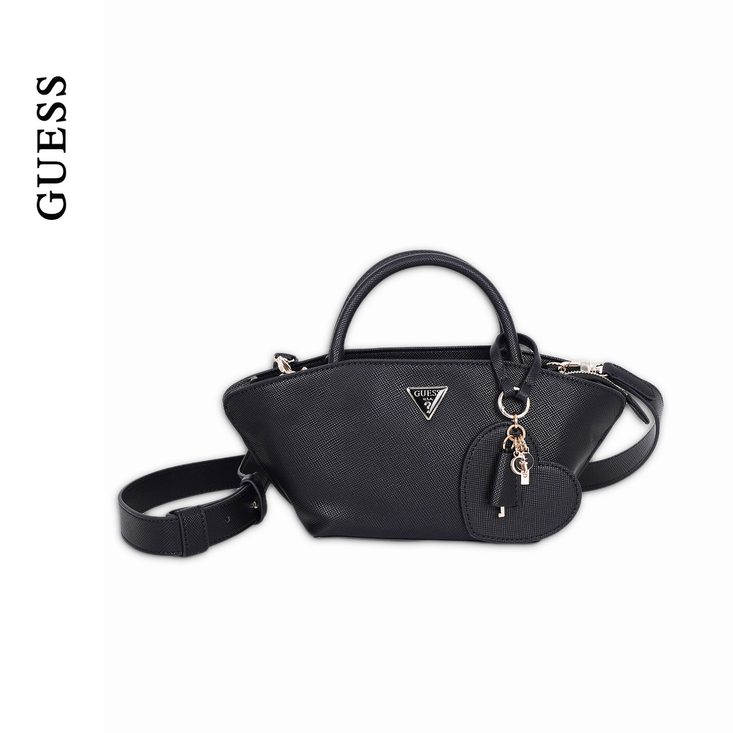 GUESS25年新款秋冬女士纹理手提包挂饰多背法时尚斜挎包-ZG920776