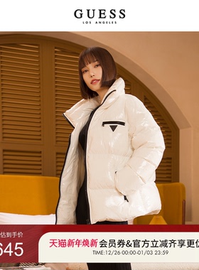 GUESS女士经典装饰百搭长袖羽绒服-W2PL1K8105Z