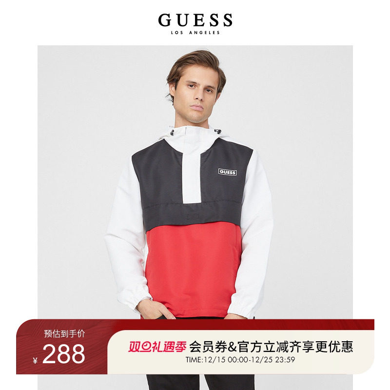 GUESS拉链连帽时尚外套