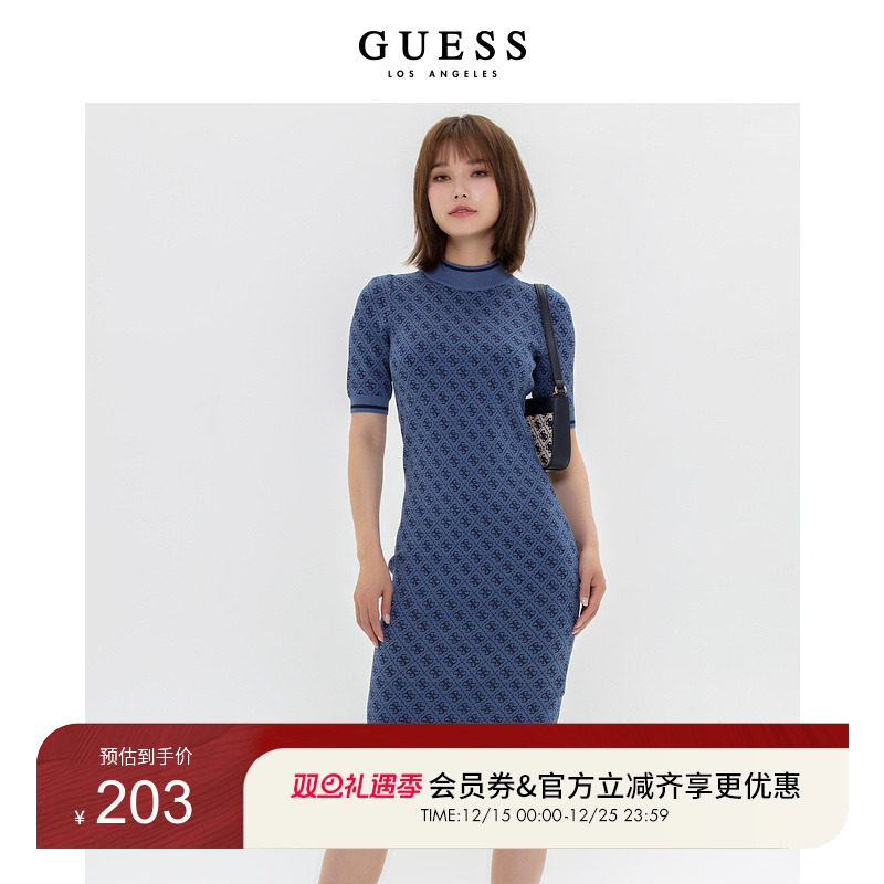 Guess新夏女士法式高级感连衣裙