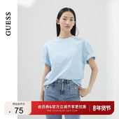 简约款 式 百搭纯棉短袖 GUESS男女同款 T恤 X4PI13K2Q40
