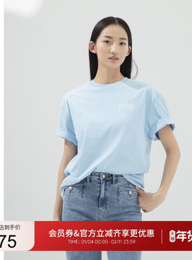 GUESS男女同款简约款式百搭纯棉短袖T恤-X4PI13K2Q40