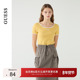 GUESS女士青春撞色绣花logo简约短袖 T恤 W5PP84K2Q40