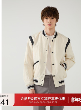 GUESS男士舒适宽松百搭休闲棒球服外套-M5PL45W55R0