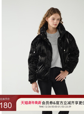 【秀智明星同款】GUESS女士立领绗缝羽绒服-YO4W5871