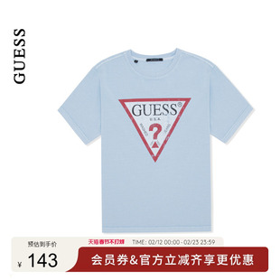 GUESS男女同款logo百搭青春多巴胺短袖T恤-MP2K9421K