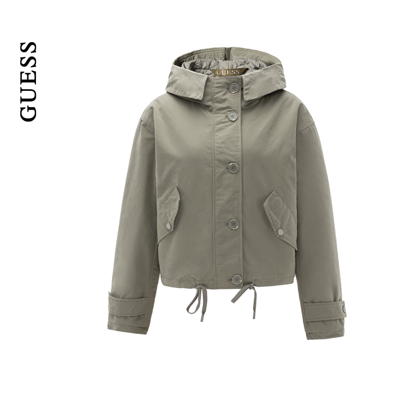GUESS休闲高领连帽外套
