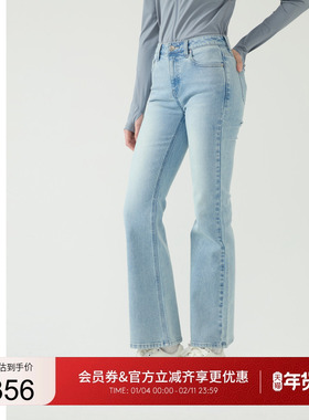 GUESS女士修身气质百搭磨白经典款牛仔裤-YP1D9052