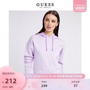 GUESS新款女士复古倒三角卫衣