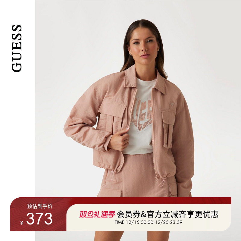 GUESS百搭大口袋长袖工装外套