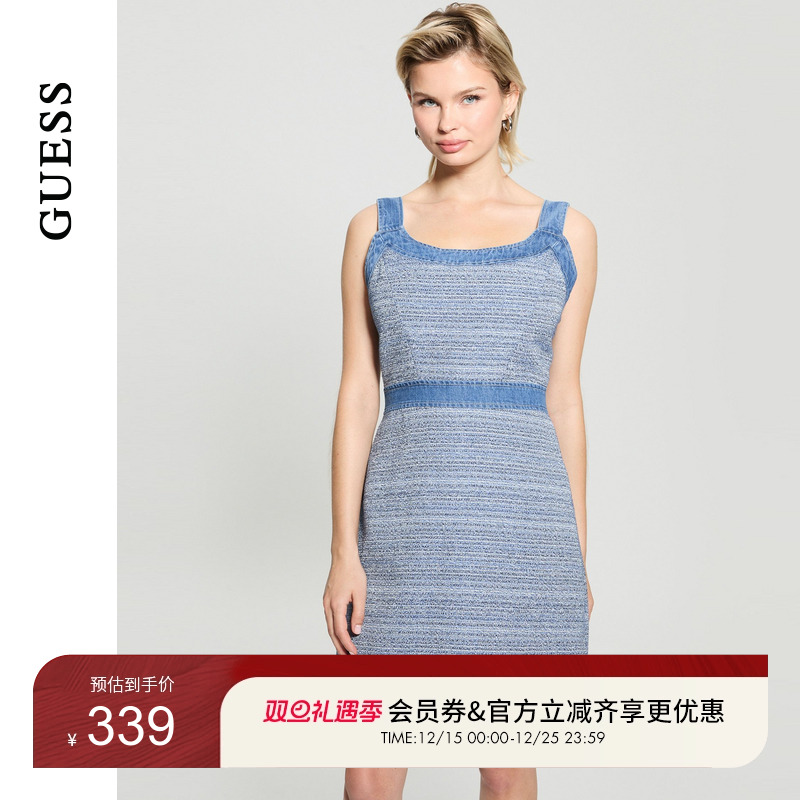 GUESS时尚气质梭织连衣裙