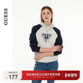 GUESS M4PP40K2Q40 卫衣 男女同款 运动拼色插肩长袖