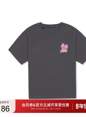 GUESS25年新款夏季女士潮流创意印花百搭圆领短袖T恤-OP2K5418