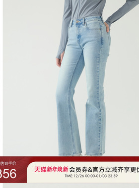 GUESS女士修身气质百搭磨白经典款牛仔裤-YP1D9052