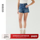 GUESS女士美式 潮流两粒扣A摆牛仔短裤 W5PD3DD51V0