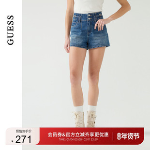 GUESS女士美式潮流两粒扣A摆牛仔短裤-W5PD3DD51V0