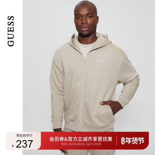 GUESS男士美式休闲百搭连帽开衫卫衣-Z4BQ17KCEA0