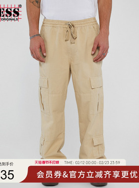 GUESSOriginals  男士纯色梭织工装裤-M4GB38WFNP0