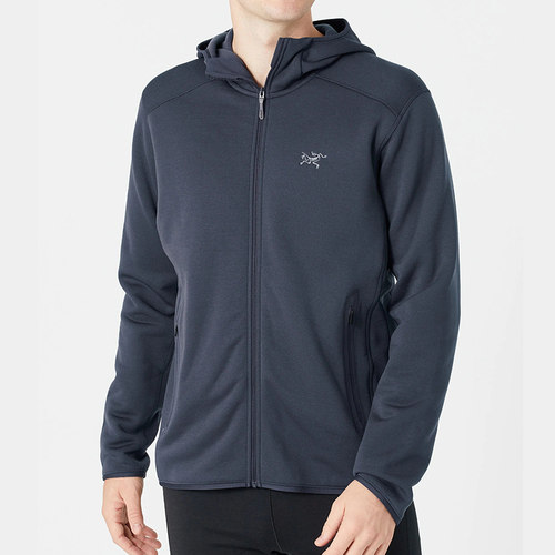 始祖鸟户外保暖男连帽抓绒衣