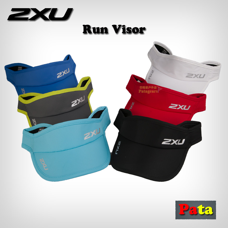 澳洲2XU Run Visor情侣户外运动跑步遮阳空顶帽太阳帽男女UA1150f