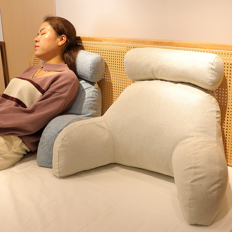 床头靠垫大靠背软包棉麻可拆洗看书腰靠护腰床上看电视玩手机靠枕,居家布艺,床头靠垫,淘宝优惠券,粉丝福利购,淘宝优惠卷