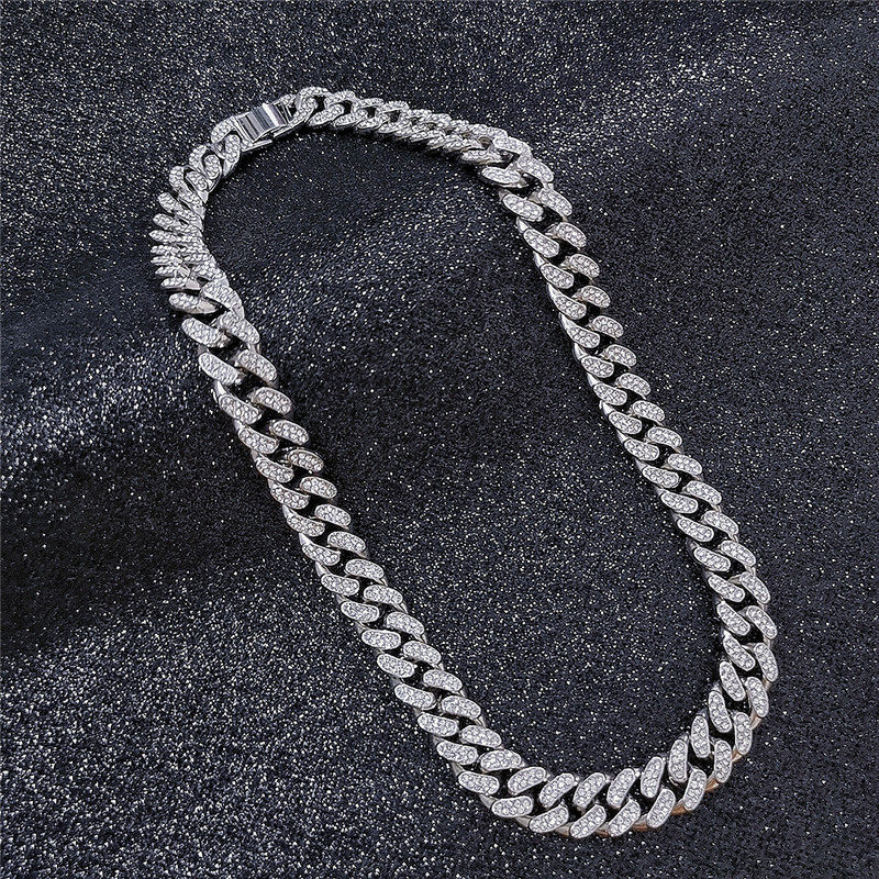 欧美古巴满钻日韩风饰品男士链子