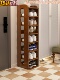 柜松木简易多层收纳置物架小窄门口新款 纯实木鞋 架家用门口入户鞋
