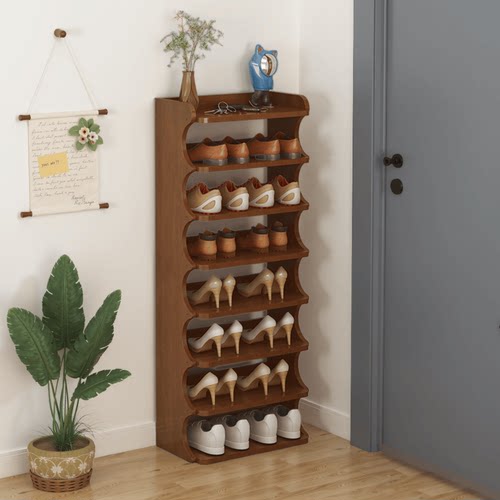 实木门口窄款鞋架多层小体积鞋柜