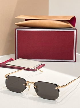 jmm FONDA复古质感金属长方形太阳眼镜男女款个性中小脸墨镜