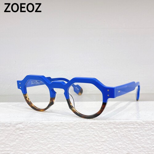 jpj 复古圆形粗框近视眼镜框男女款板材平光眼镜架