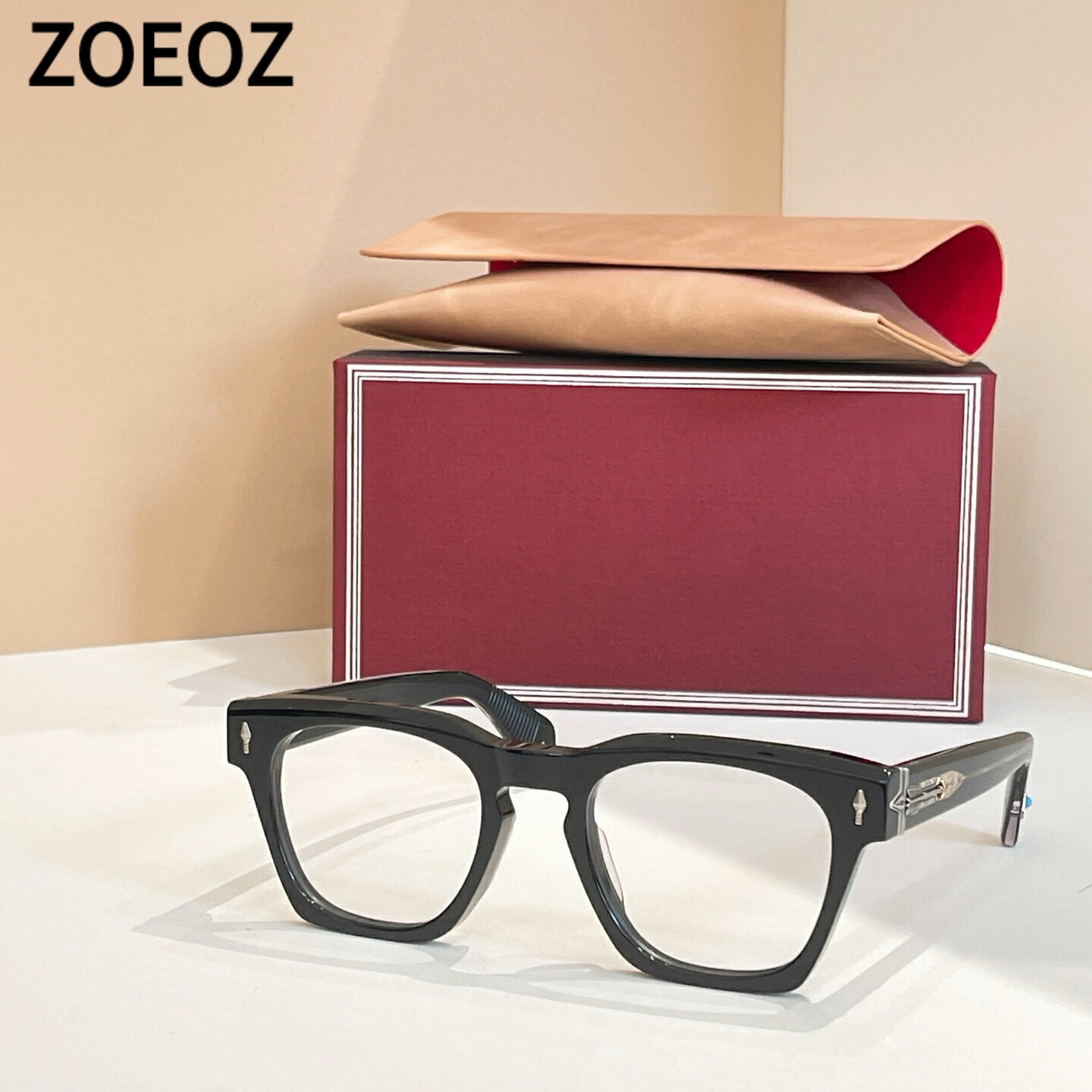 总宽150mm JMM RAWLINS复古超大框方形近视眼镜框男女款大脸镜架