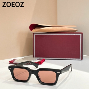 jmm CASABLANCAI 复古粗框窄款长方形男女墨镜板材中小脸太阳眼镜