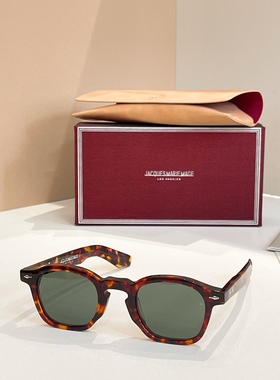 jmm ZEPHIRIN 44码粗框皇冠框圆形太阳眼镜男女潮款板材大脸墨镜