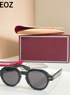 jmm PONTIANI复古粗框圆形男女潮款墨镜板材防晒太阳眼镜