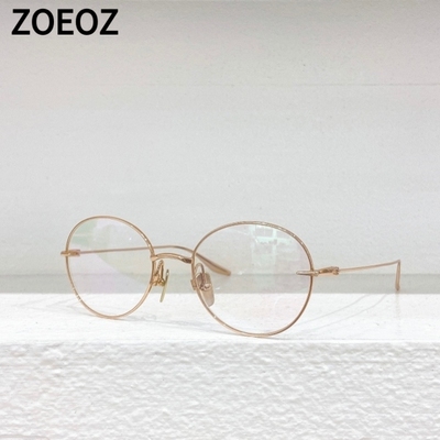 日本设计师款复古金属圆形钛架titanium眼镜框男女潮款近视镜框