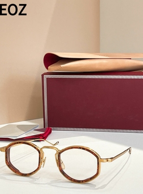 jmm ARAGON 双拼色板材金属包边圆形光学眼镜框近视镜架男女潮款