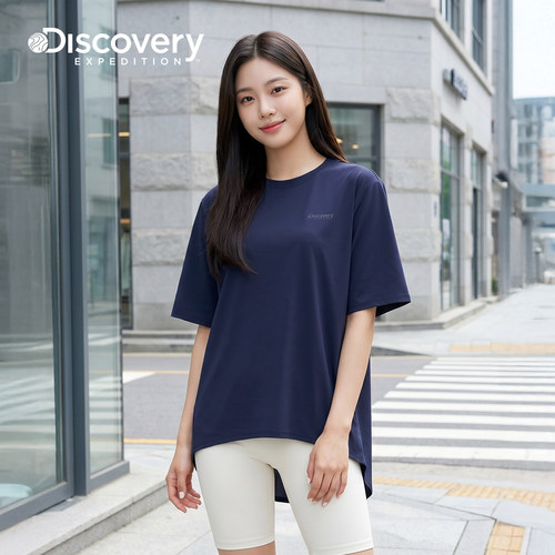 Discovery探索户外运动训练瑜伽开叉T恤女士26夏季新品RSC2