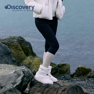 Discovery探索秋冬户外运动高弹提臀紧身裤拉绒打底裤女