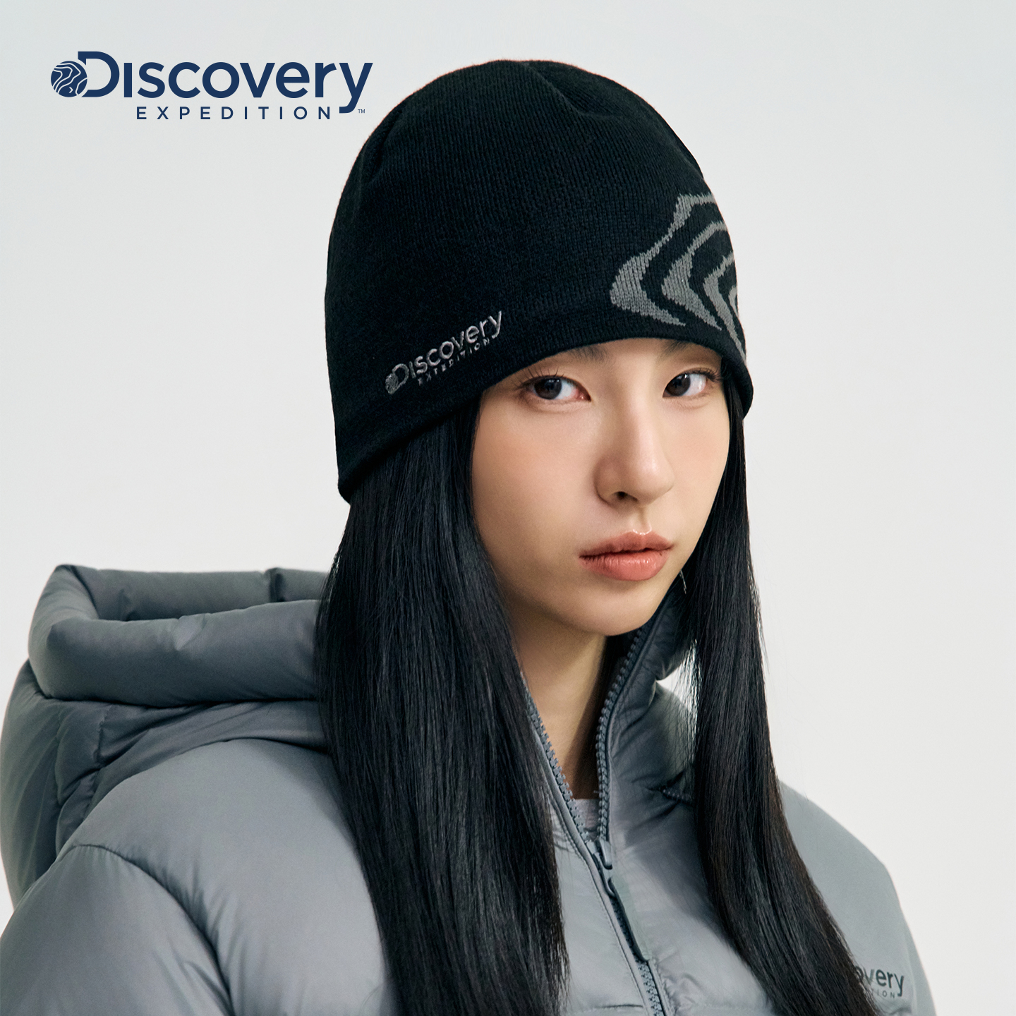 檀健次同款Discovery探索户外徒步针织帽保暖运动帽男女25冬新品