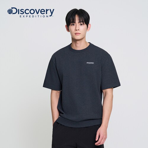 Discovery探索户外运动半宽松短袖印花卫衣男26夏季新品MT71