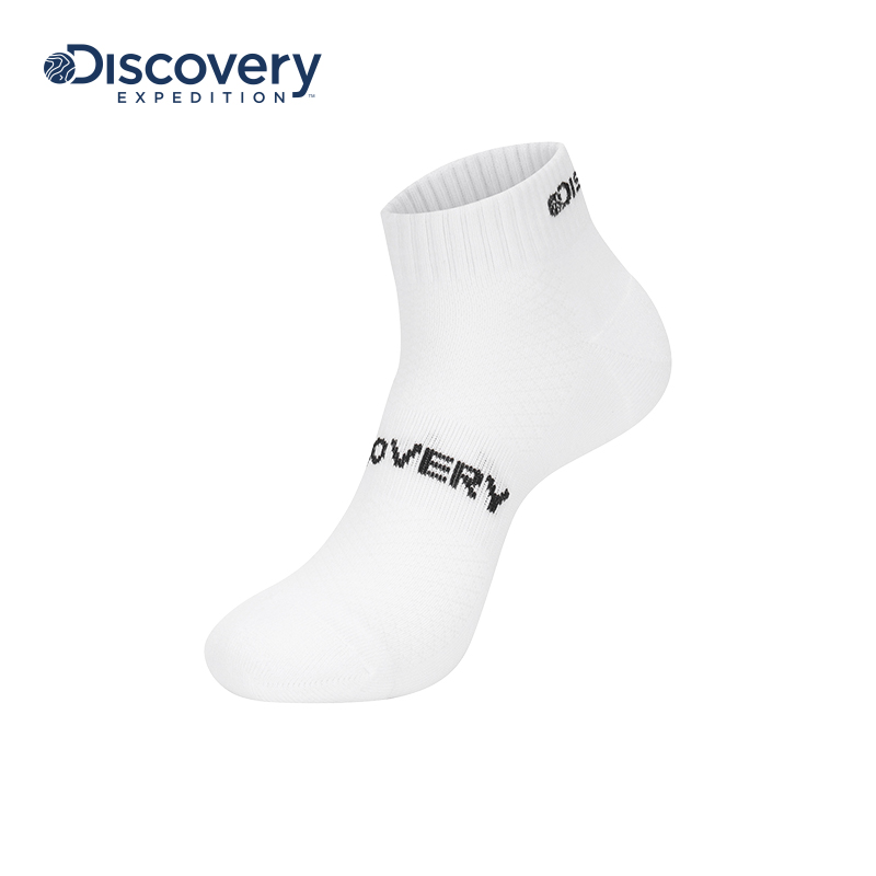 Discovery探索户外运动训练日常多色纯色中帮袜男女情侣春夏