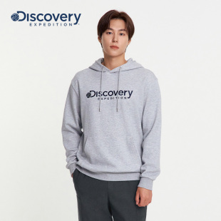 Discovery探索户外字母运动卫衣休闲套头帽衫 简约训练服外套情侣