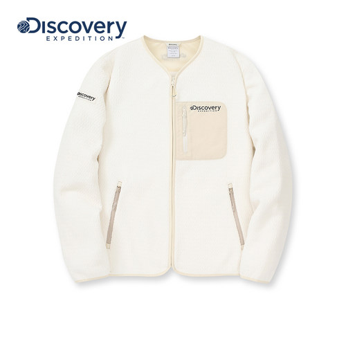 Discovery探索秋冬户外运动露软壳外套勤保暖摇粒绒开衫上衣女