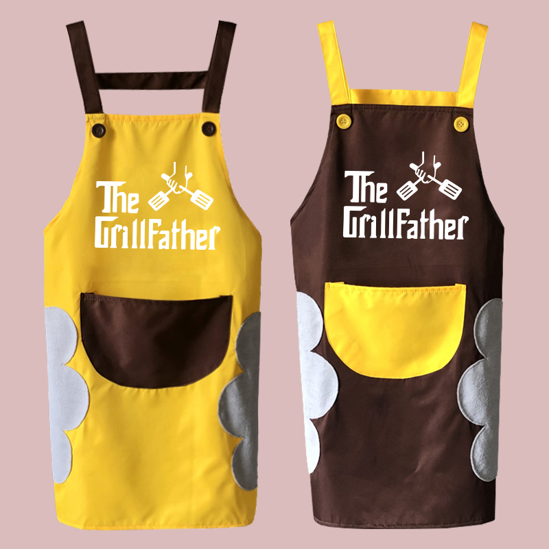 围裙防水防油家用厨房2024新款网红女日式商用工作服定制logo印字