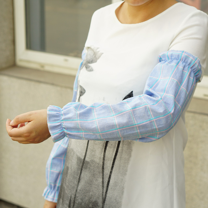 夏季防晒宽松加肥长款纯棉袖套女办公日用韩版开车护手臂套袖