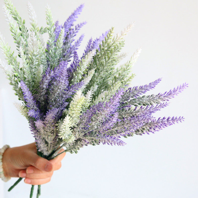 仿真塑料薰衣草假花欧式现代家居装饰品摆设餐桌田园摆件花艺配草