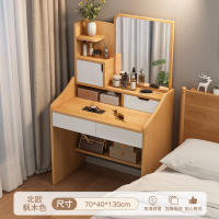Modern and simple dressing table with light, mirror, chest and cabinet integrated small bedroom Ins-style dressing table and bedside storage cabinet thumbnail 6
